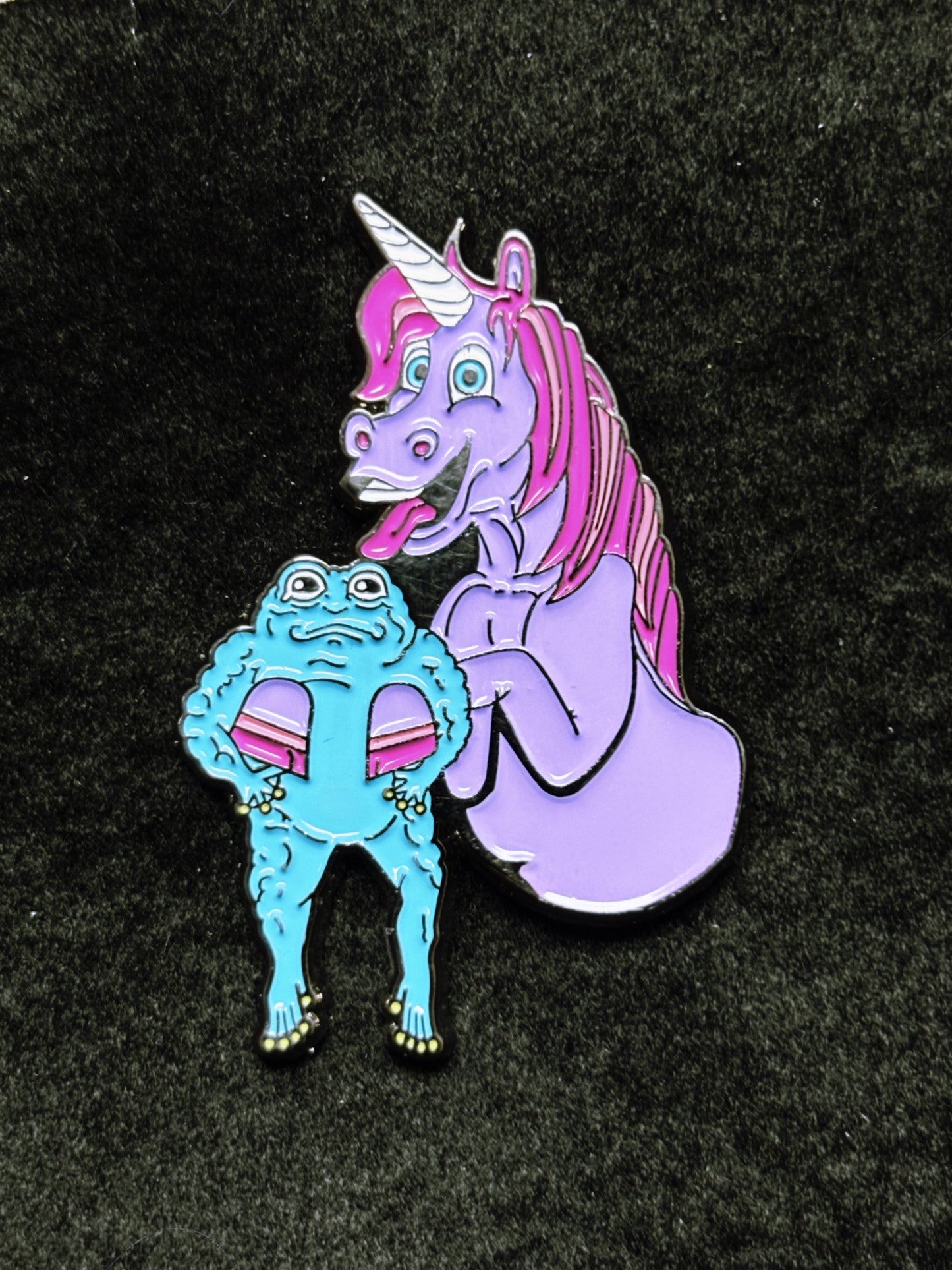 Unicorn Frog licker Enamel Pin